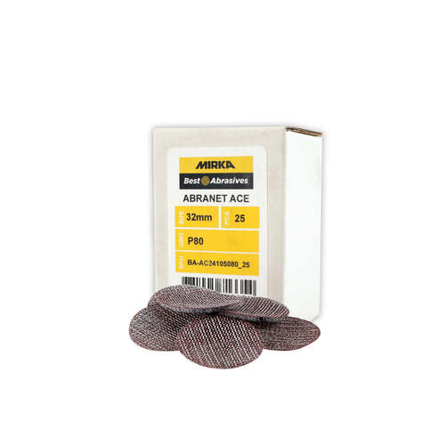 Mirka Abranet Ace Sanding Discs 32mm Grip - 25 Pack